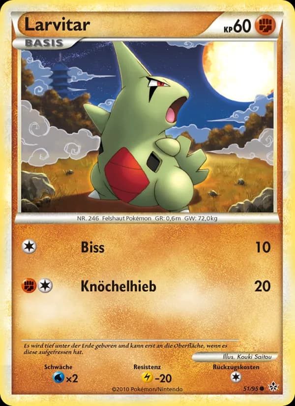 Larvitar card in German