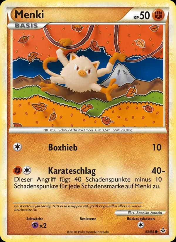 Menki card in German