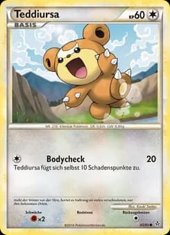 Teddiursa card in German