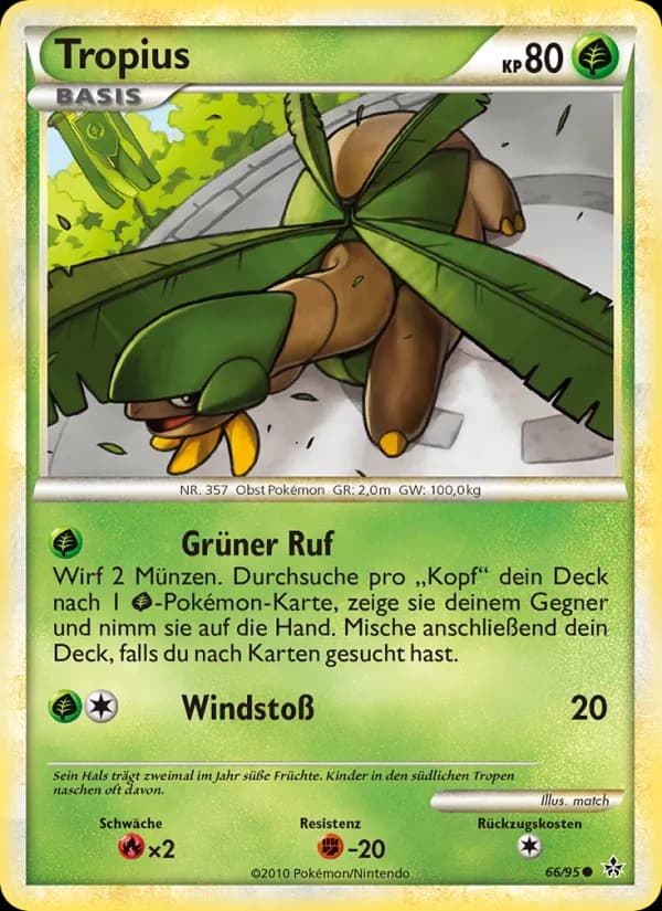 Tropius card in German
