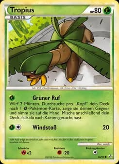 Tropius card in German