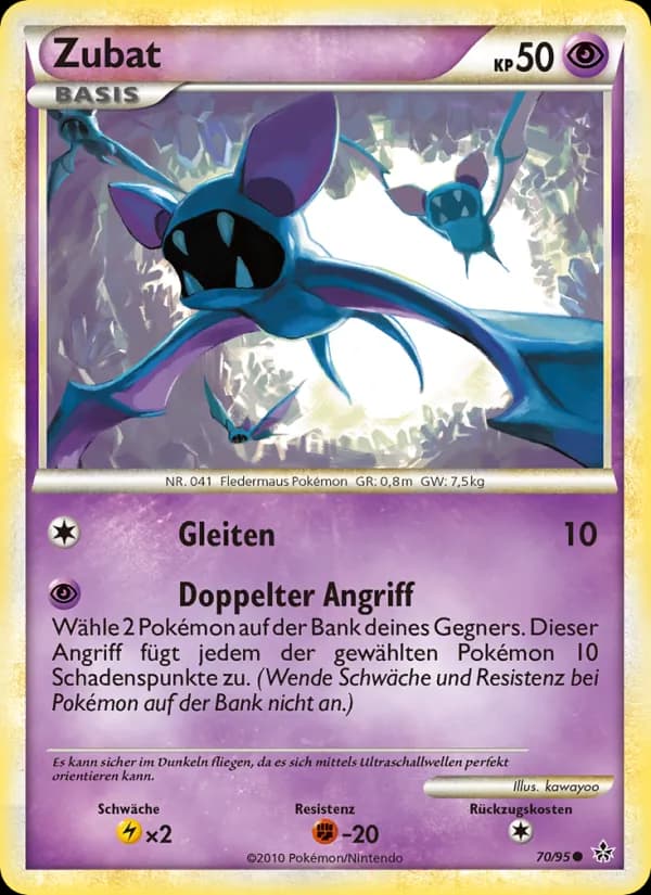 Zubat card in German