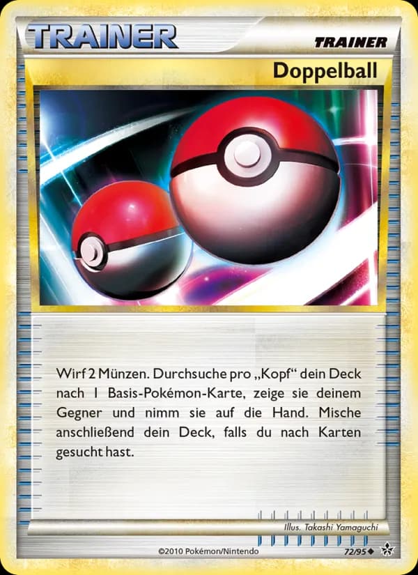 Doppelball card in German