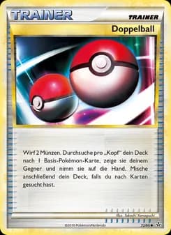 Doppelball card in German