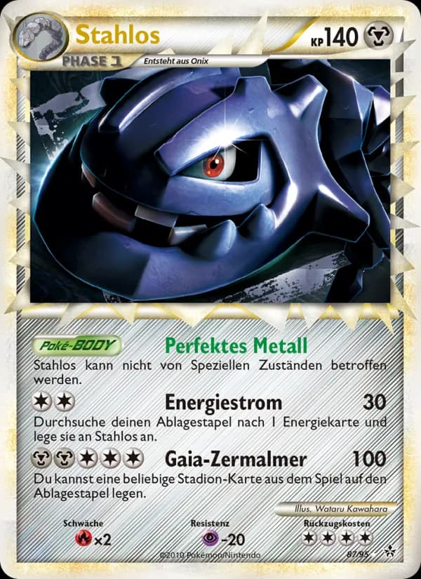 Stahlos card in German