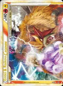 Entei & Raikou LEGENDE card in German