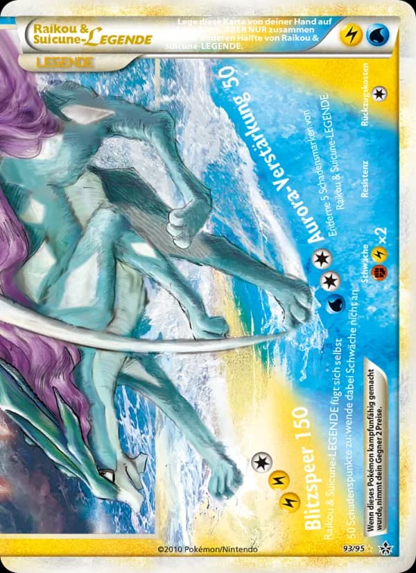 Raikou & Suicune LEGENDE card in German