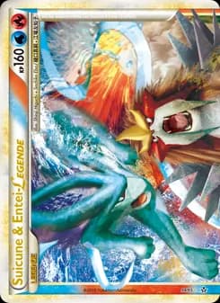 Suicune & Entei LEGENDE card in German