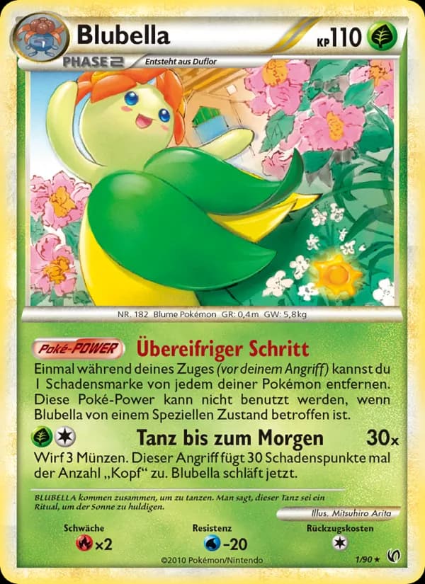 Blubella card in German