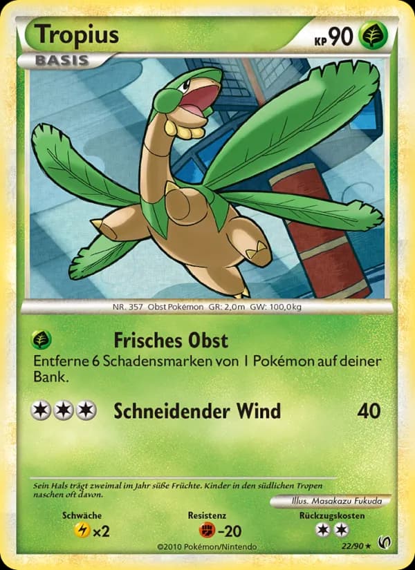 Tropius card in German