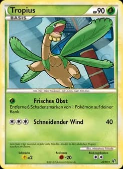 Tropius card in German