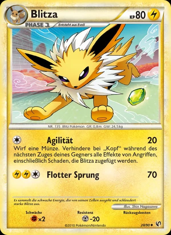 Blitza card in German