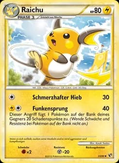 Raichu card in German