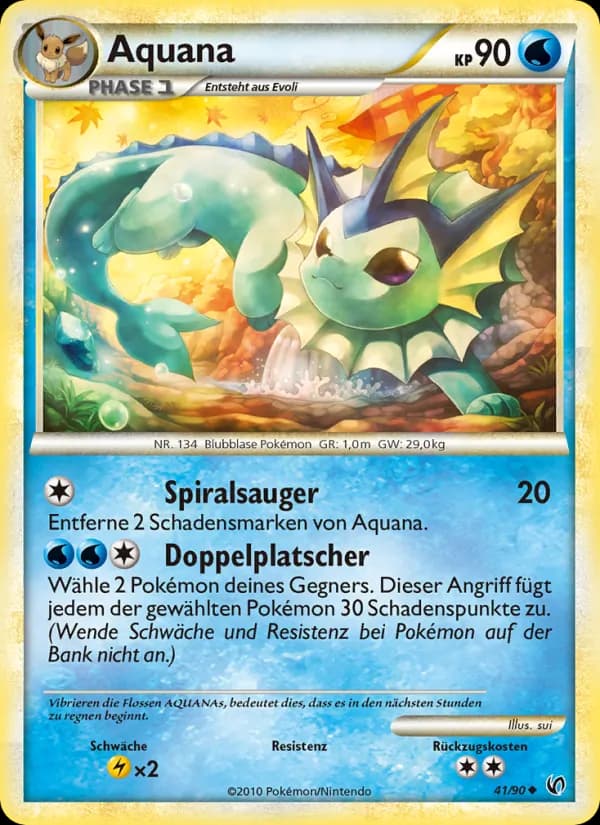 Aquana card in German