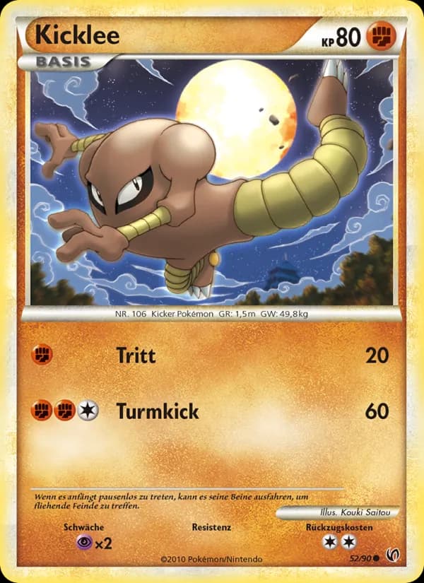Kicklee card in German