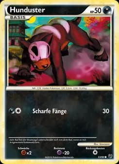 Hunduster card in German