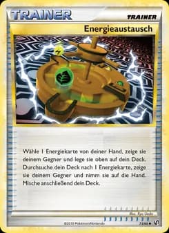 Energieaustausch card in German