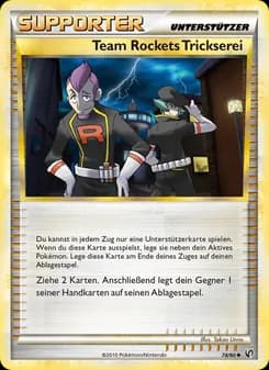 Team Rockets Trickserei card in German
