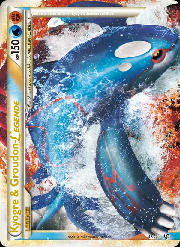 Kyogre & Groudon LEGENDE card in German