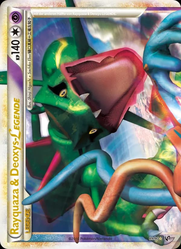 Rayquaza & Deoxys LEGENDE card in German