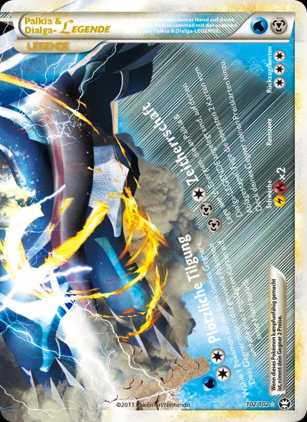 Palkia & Dialga LEGENDE card in German