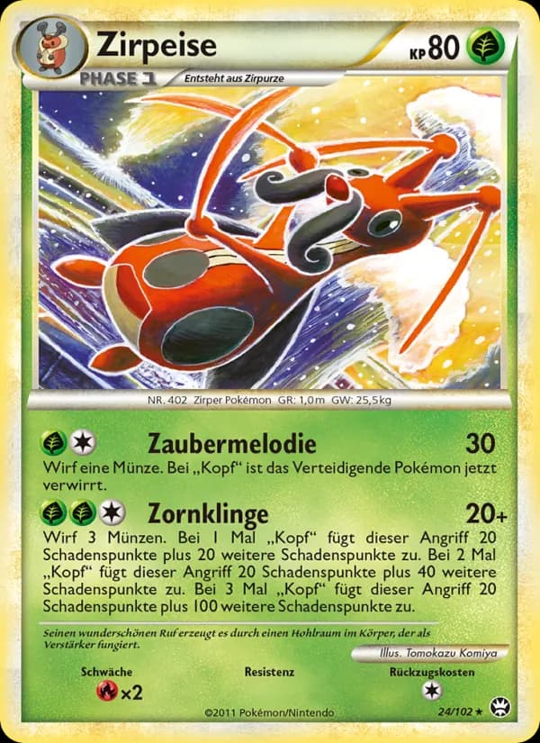 Zirpeise card in German