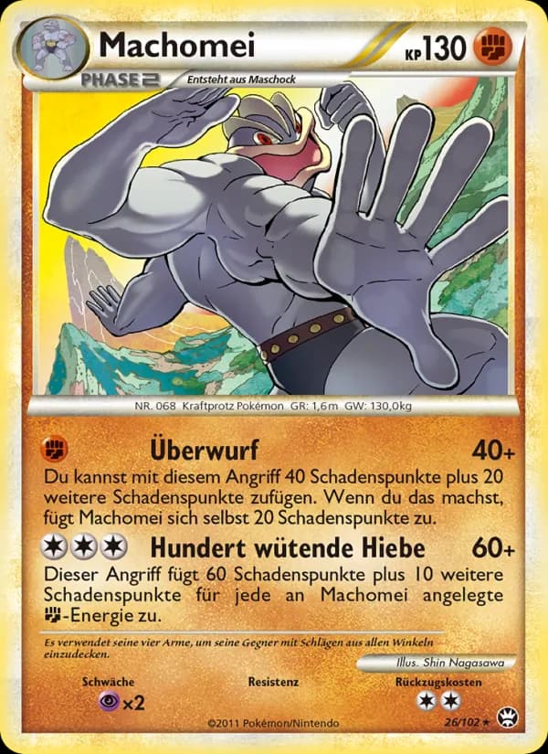 Machomei card in German