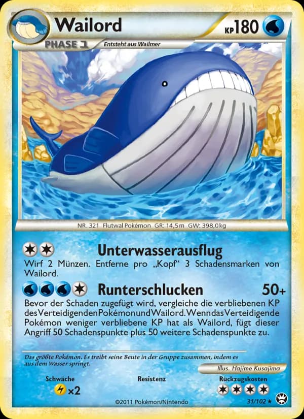 Wailord card in German