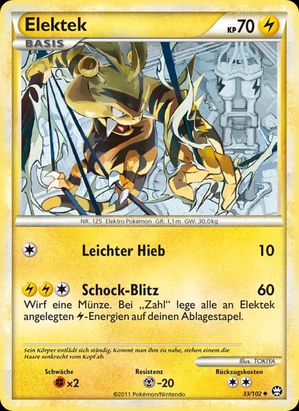 Elektek card in German