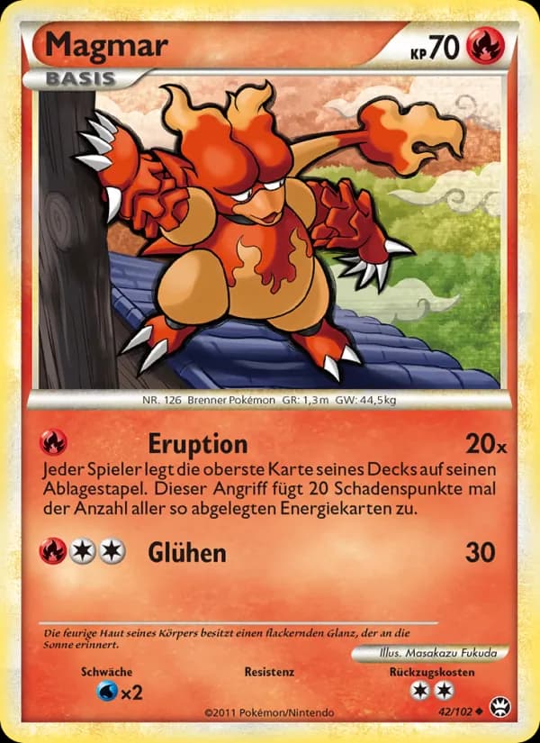 Magmar card in German