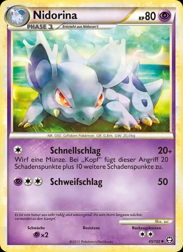 Nidorina card in German