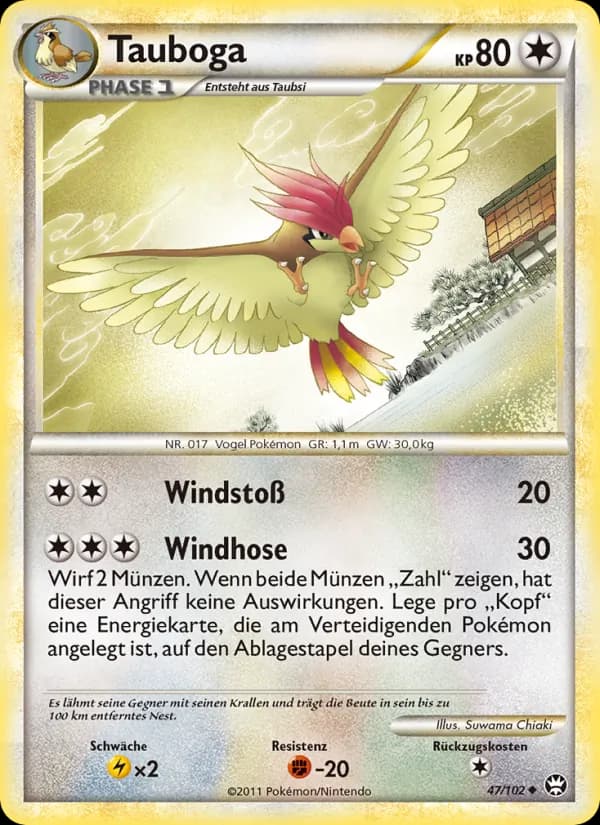 Tauboga card in German