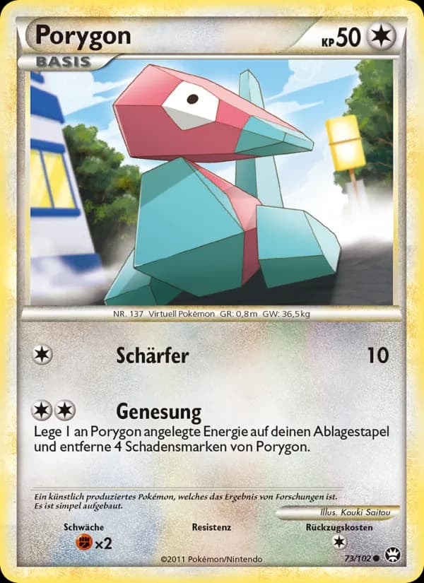 Porygon card in German