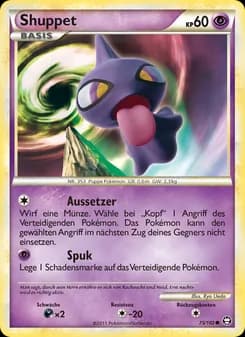 Shuppet card in German