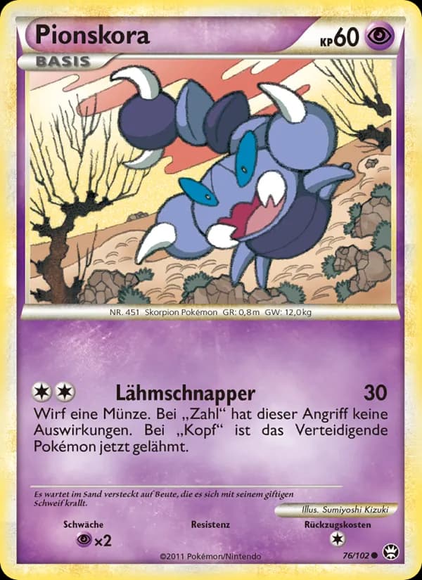 Pionskora card in German