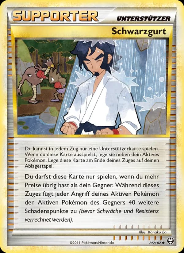 Schwarzgurt card in German