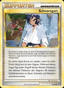 Schwarzgurt card in German