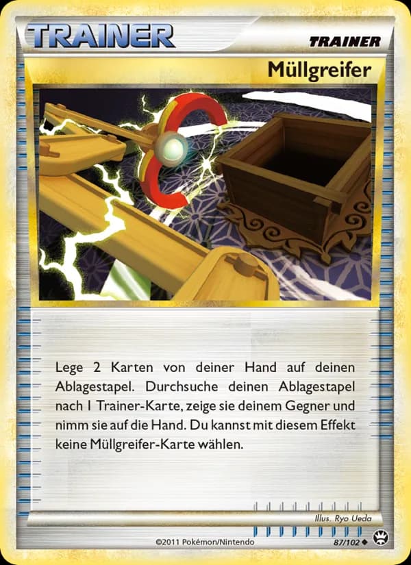 Müllgreifer card in German