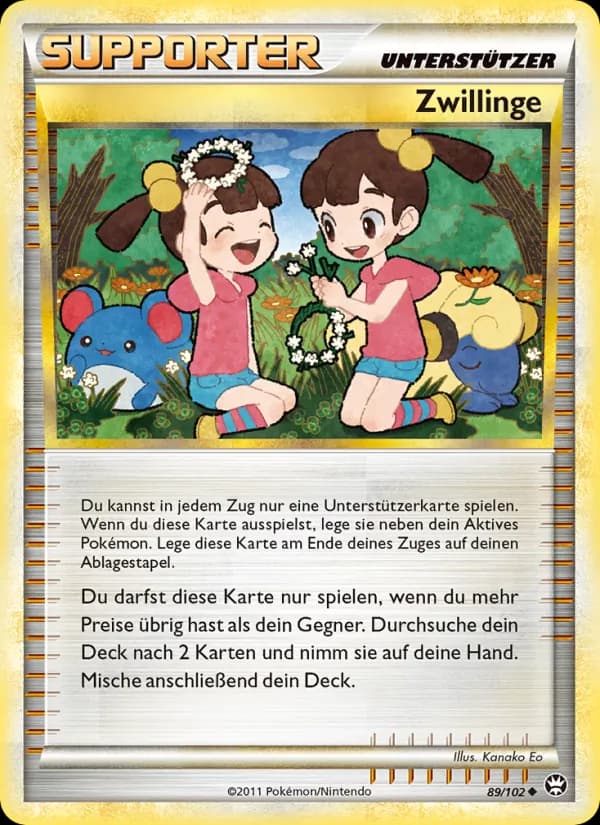Zwillinge card in German