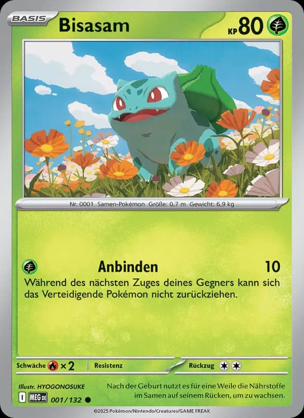 Bisasam card in German
