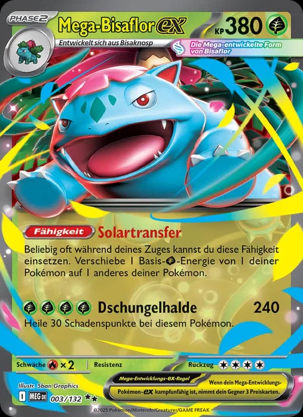 Mega-Bisaflor-ex card in German
