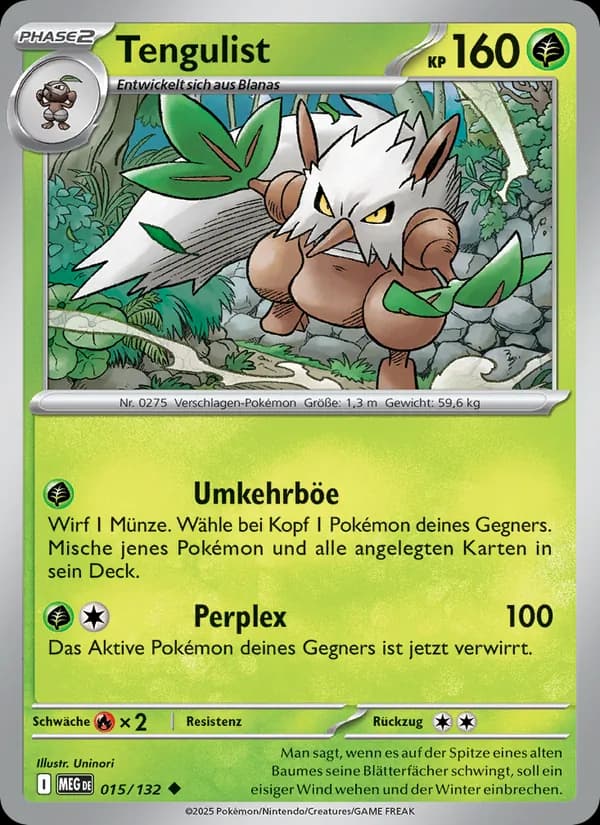 Tengulist card in German