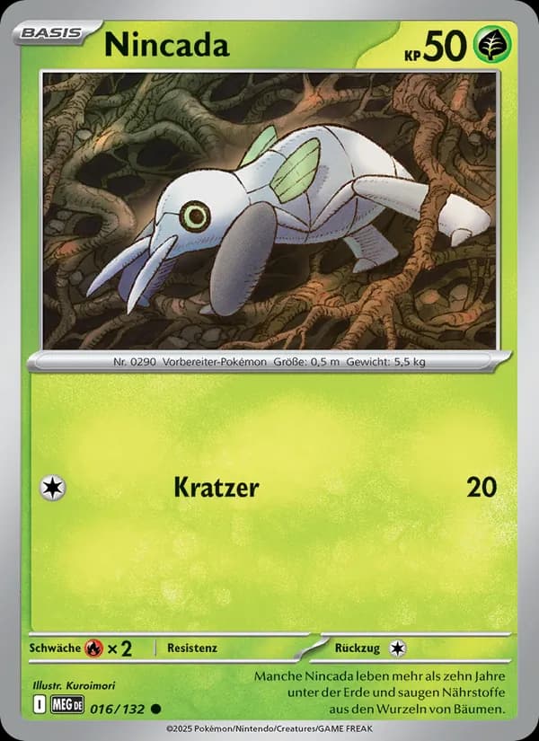 Nincada card in German