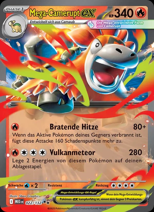 Mega-Camerupt-ex card in German