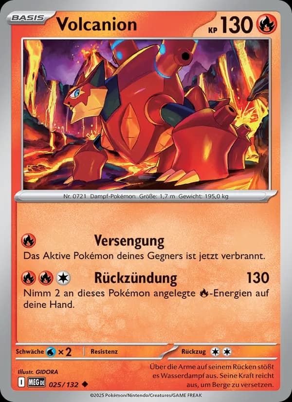Volcanion card in German