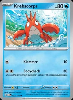 Krebscorps card in German