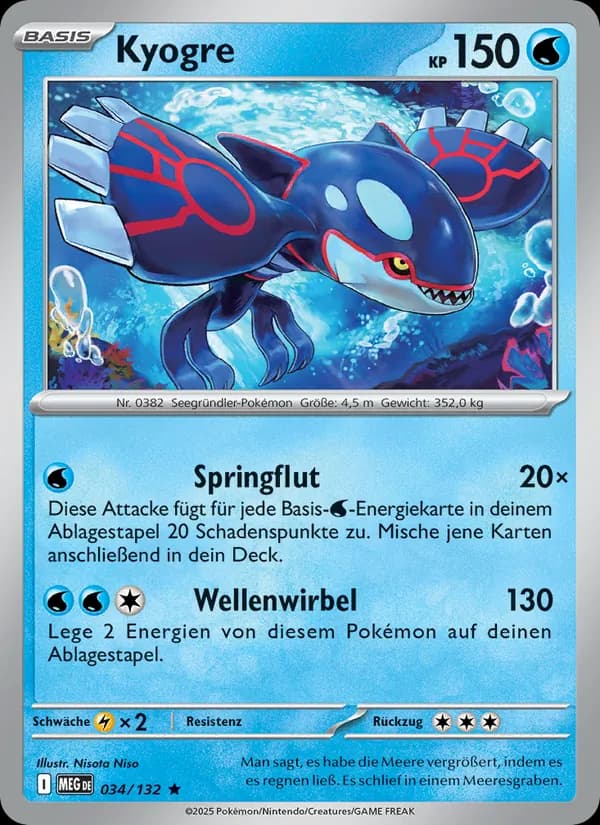Kyogre card in German