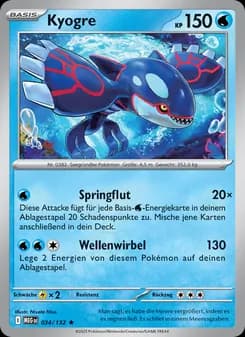 Kyogre card in German