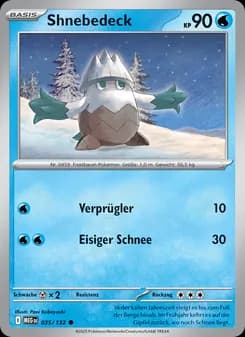 Shnebedeck card in German