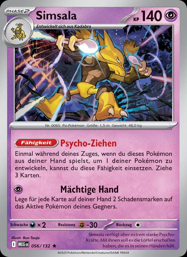 Simsala card in German